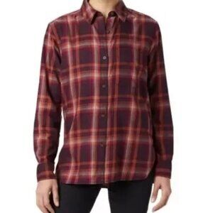 Mountain Hardwear Riley long sleeve plaid flannel button shirt blouse top